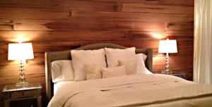 reclaimed wood headboard