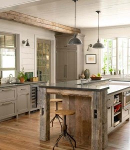 reclaimed wood kitchen island