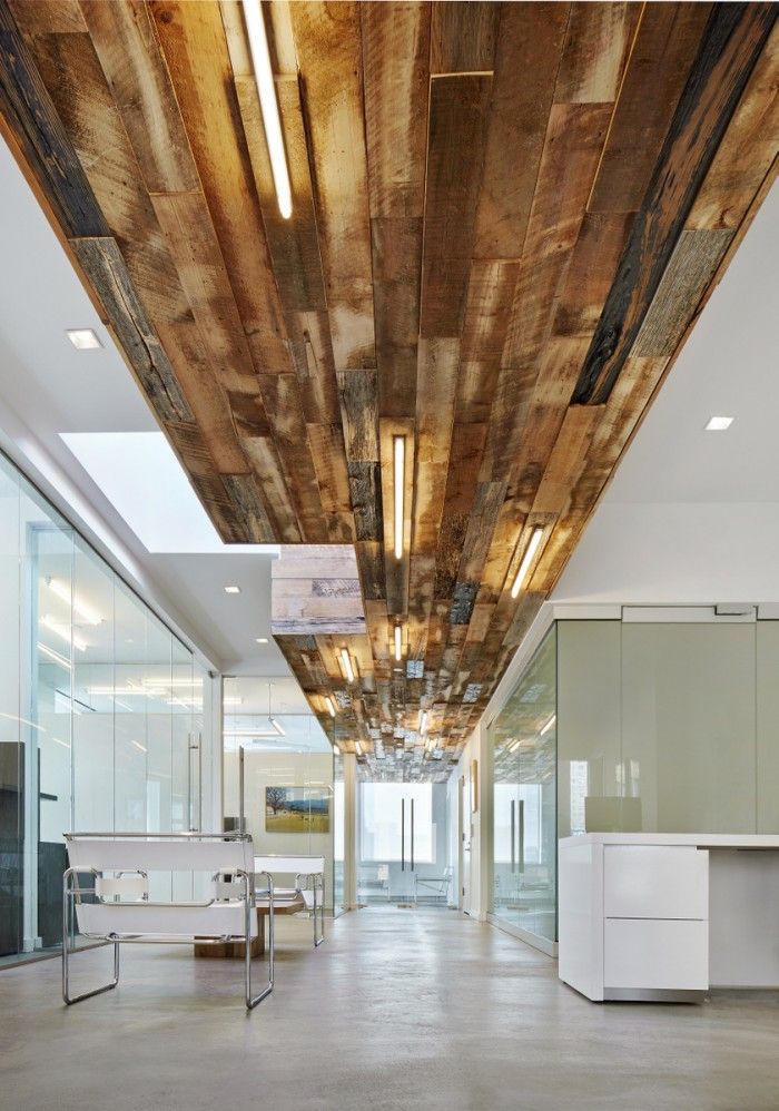 reclaimed wood ceiling